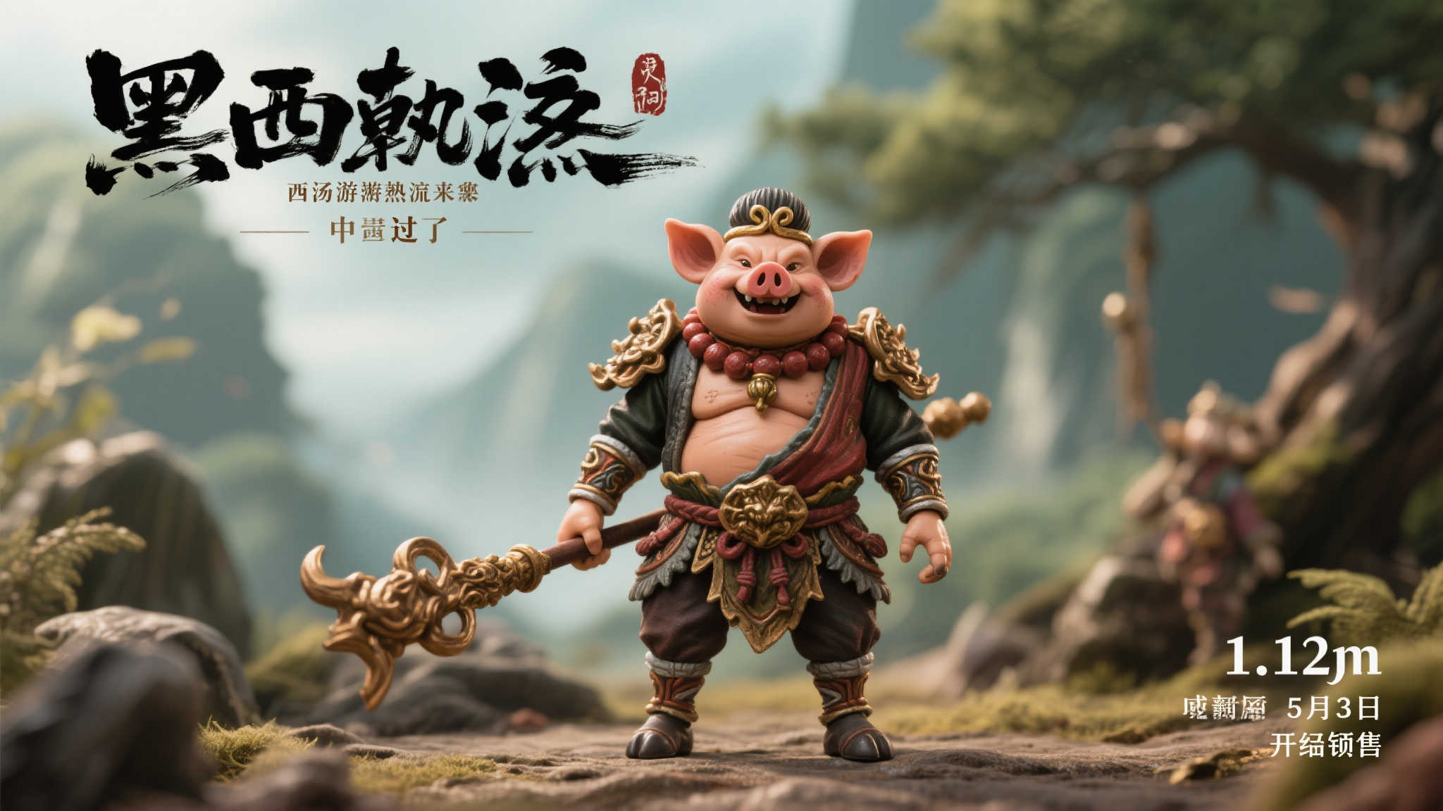 《黑神话》猪八戒1/12可动人偶震撼登场!5月23日预售开启! 《黑神话》猪八戒1/12可动人偶震撼登场!5月23日预售开启!